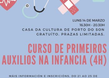 cartel curso primeiros auxilios infancia marzo 2022