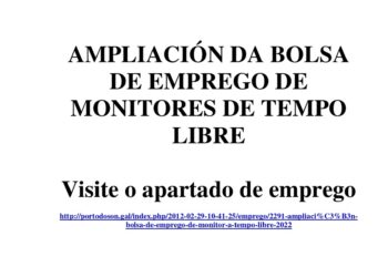 bolsa emprego monitor a tempo libre 2022