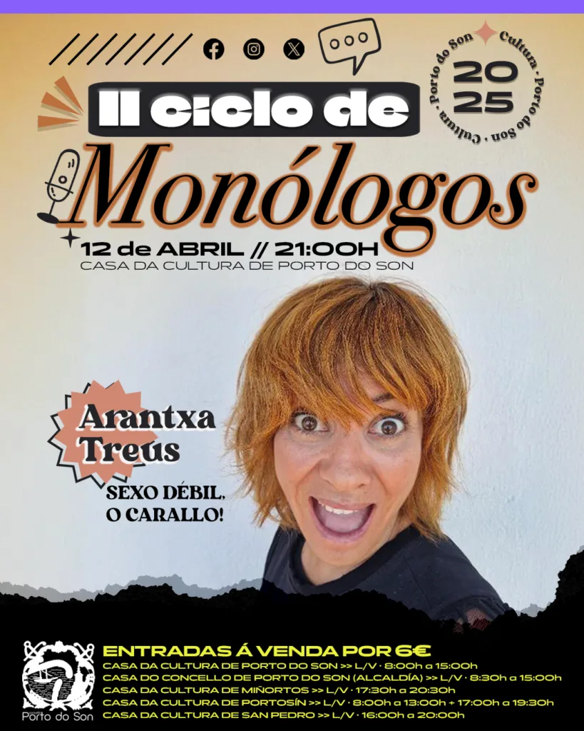 Concello de Porto do Son | IG | Cultura | II Ciclo de Monólogos | Arantxa